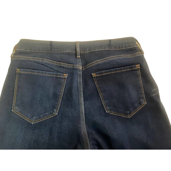 Old Navy Kicker Boot Cut Women Size 10 Short Blue Dark Wash Denim Mid Rise Jeans - Picture 7 of 7